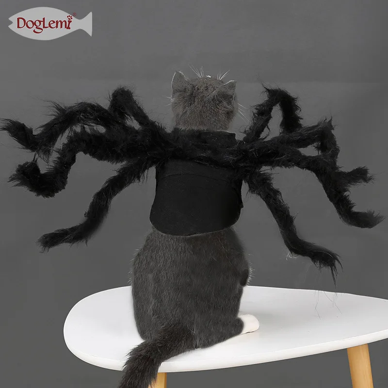 Halloween Pet Cosplay Cat Spider Costume Plush Dog Clothing Halloween Party Funny Cat Cosplay Clothing