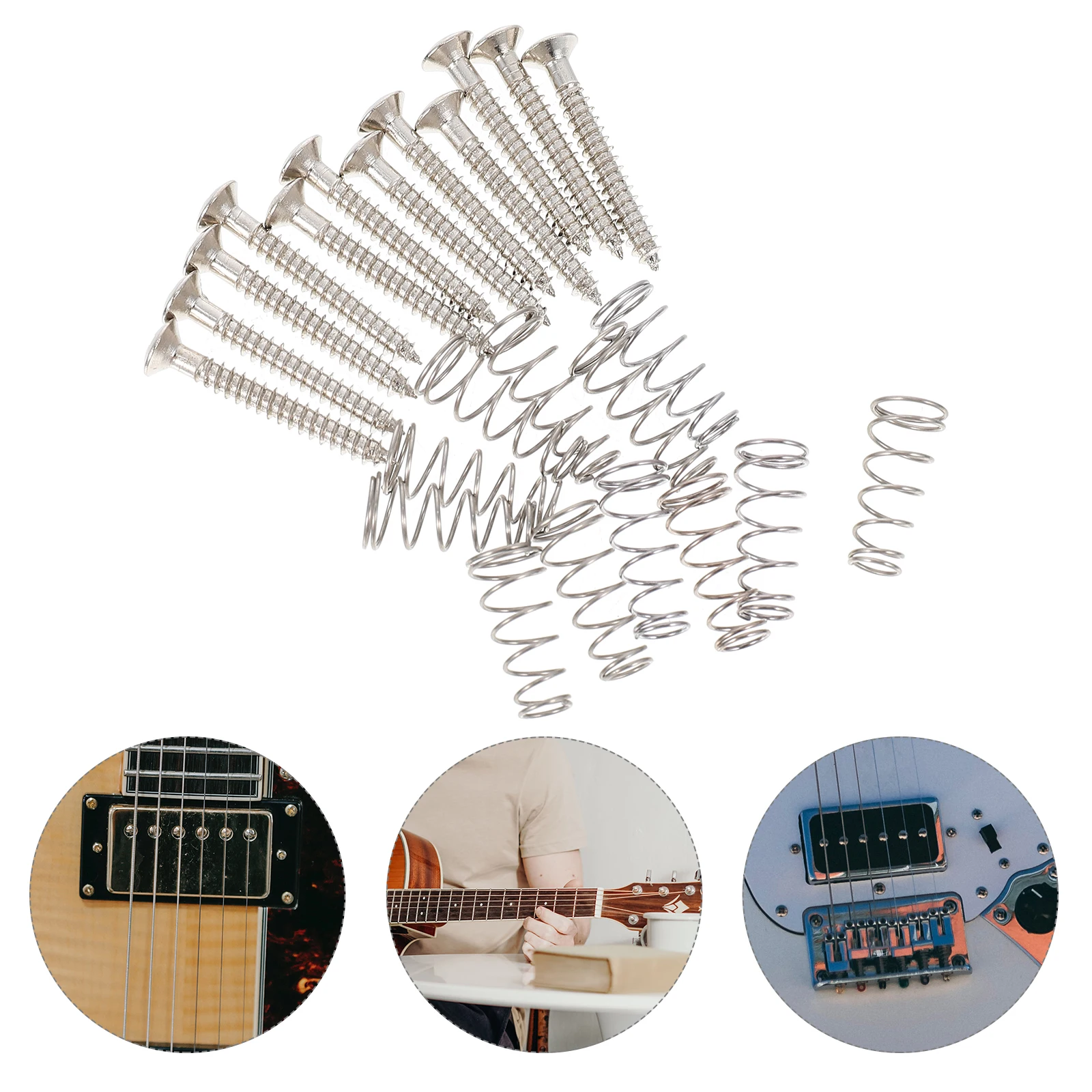 

1 set Set Electric Guitar Pickup Screws and Springs Metal Lightweight Coil Pickup Accessories for Guitar Parts