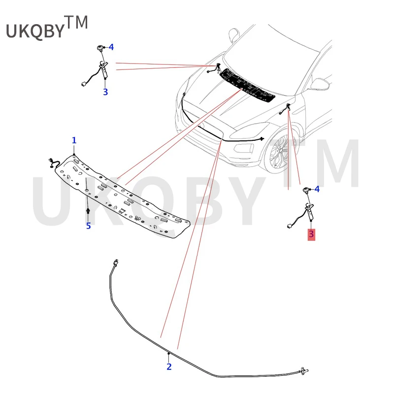 Suitable for E PA CE IP AC E Ne w Au ro ra Car hood sensor fixing bracket base Actuator