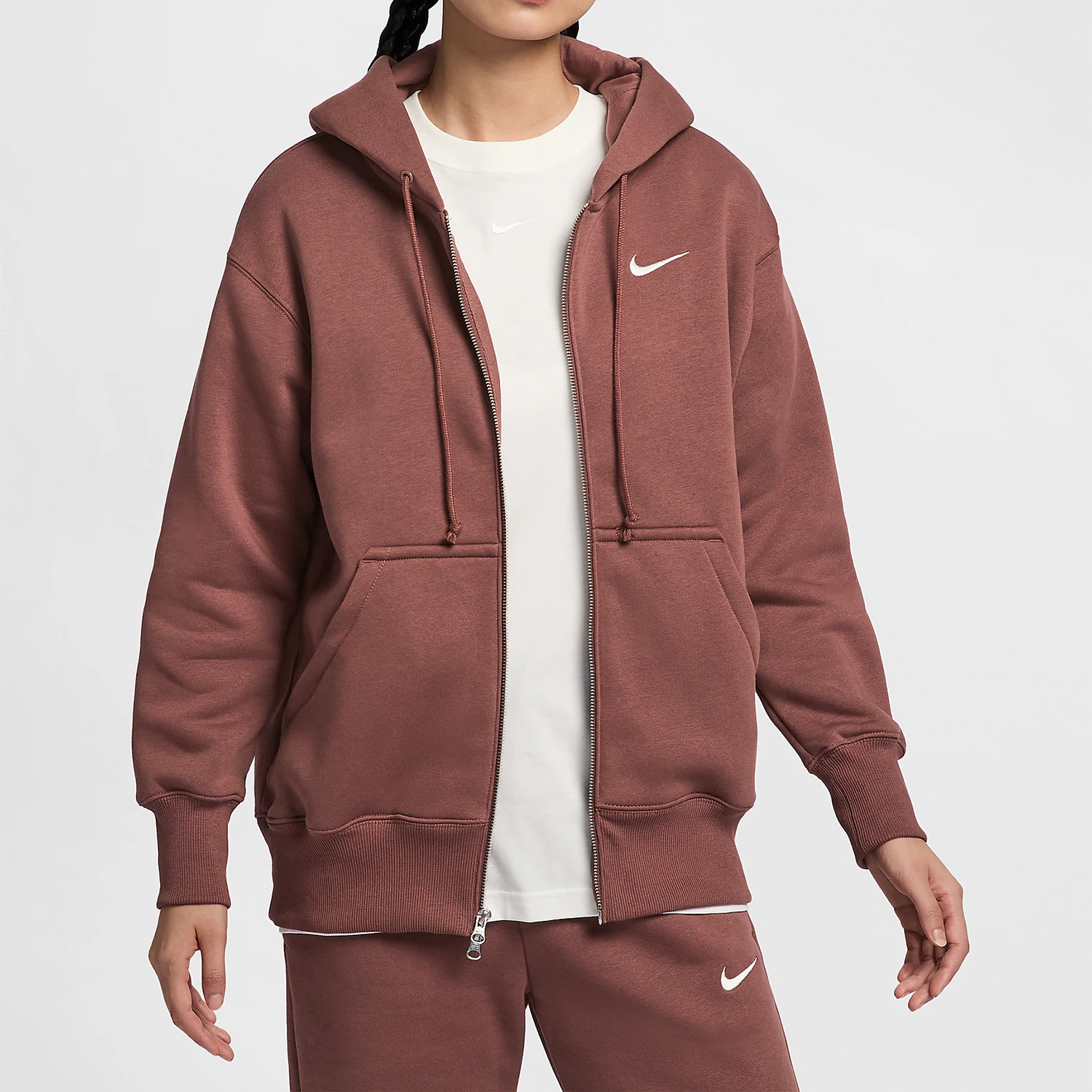 

Nike genuine genuine new women's sport knitted hooded casual fleece jacket DQ5759-218