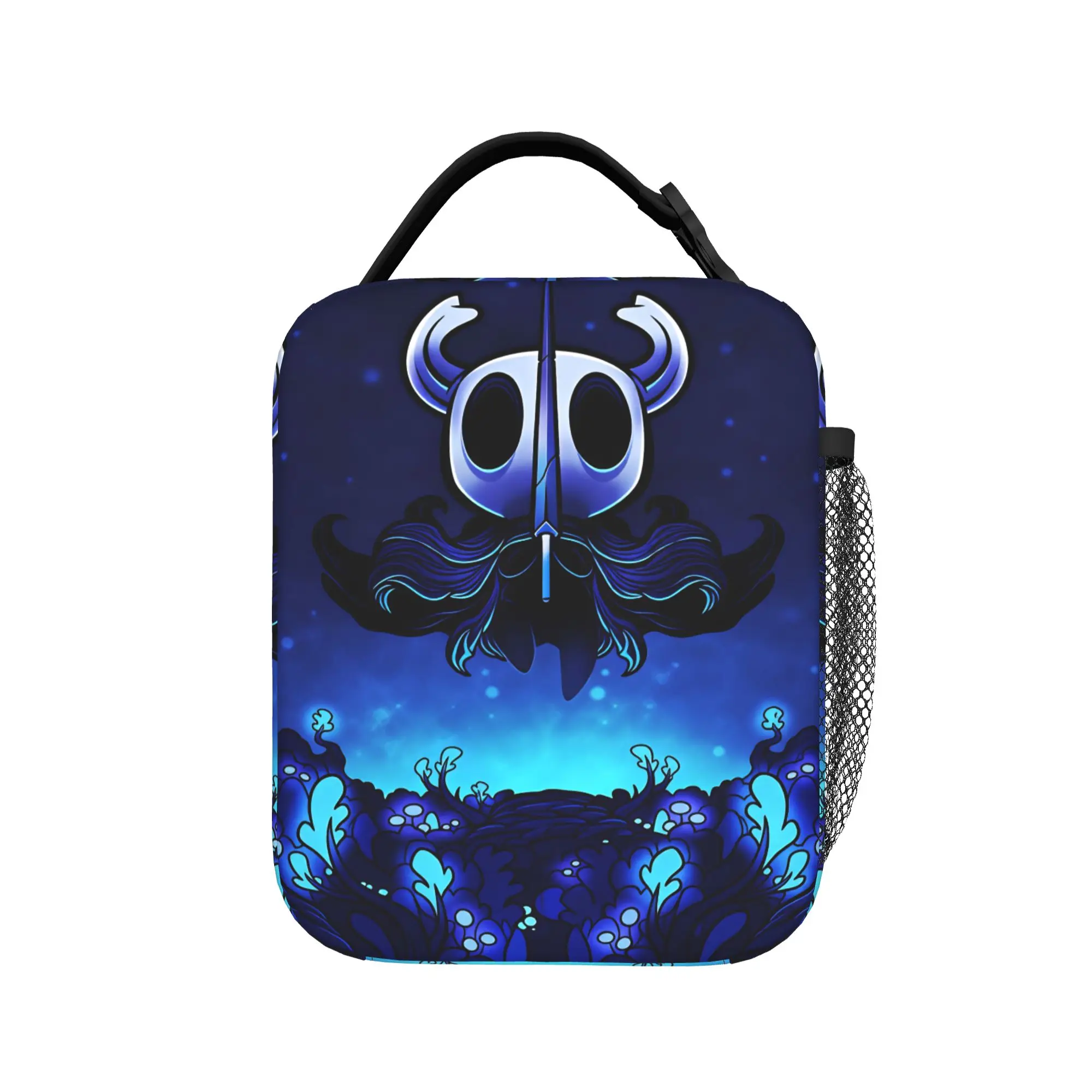 Hollow Knight Lunch Bag  Retro Lunch Box For Men Office Portable Cooler Bag Oxford Custom Thermal Tote Handbags