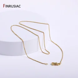 3 Types Brass Metal 0.8/1.3/1.4mm Chains 18K Gold Plated 45cm Necklace Chains For Jewelry Making For Necklace Making Findings