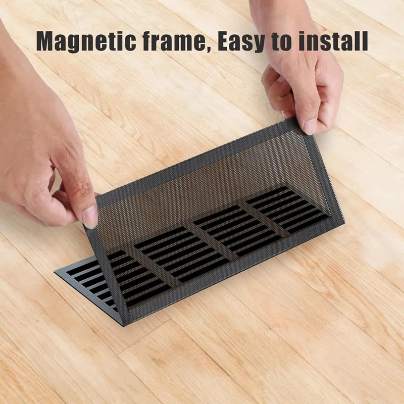 8Pcs 12X5.5 Inch Magnetic Vent Covers,Air Register Mesh Covers For Ceilings Floors Walls Catch Debris Hair Dust