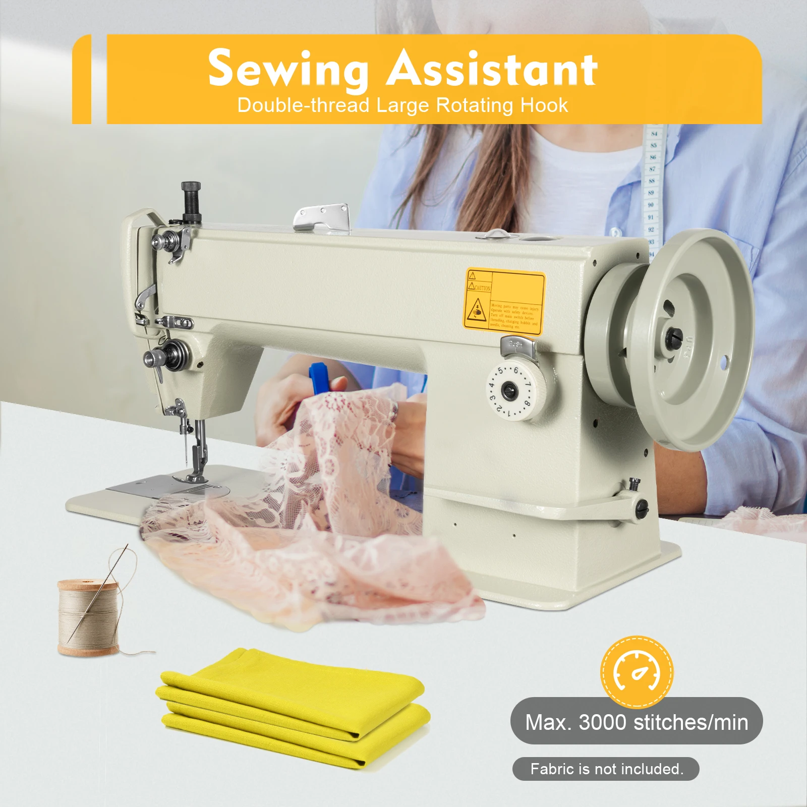 

Industrial Automatic Sewing Machine, SM 6-9 Portable Leather Upholstery Walking Foot Sewing Machine,for Jeans,Tents, Leather