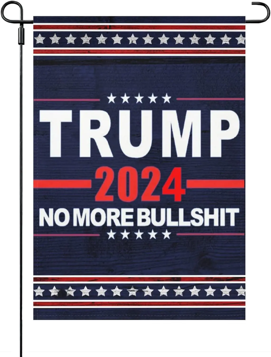 TRUMP 2024 NO MORE BULLSHIT Outdoor Flag, Inspirational Outdoor Flags Double Sided For Outside Funny Garden Flags Outdoor Sign T