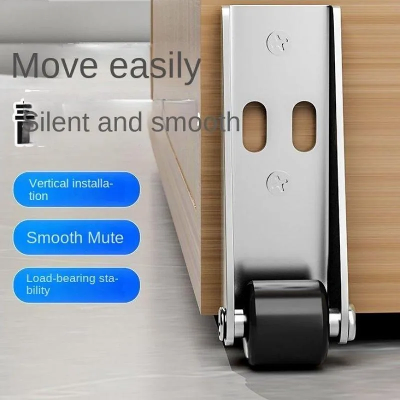 Caster Wheels Long Bracket Swivel Casters Side Mount Casters Furniture Wheels Smooth & Quiet Rolling Casters For Furniture image 3