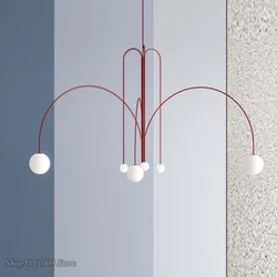 Luces colgantes de hierro Led italianas, iluminación de mesita de noche de cristal, decoración de dormitorio, sala de estar, lámparas colgantes de cocina, Luminaria