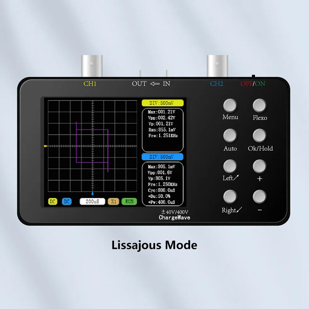 3.2inch LCD Digital Oscilloscope Handheld Dual-channel 10MHz Oscilloscopio Electrical Inspection and Maintenance Equipment