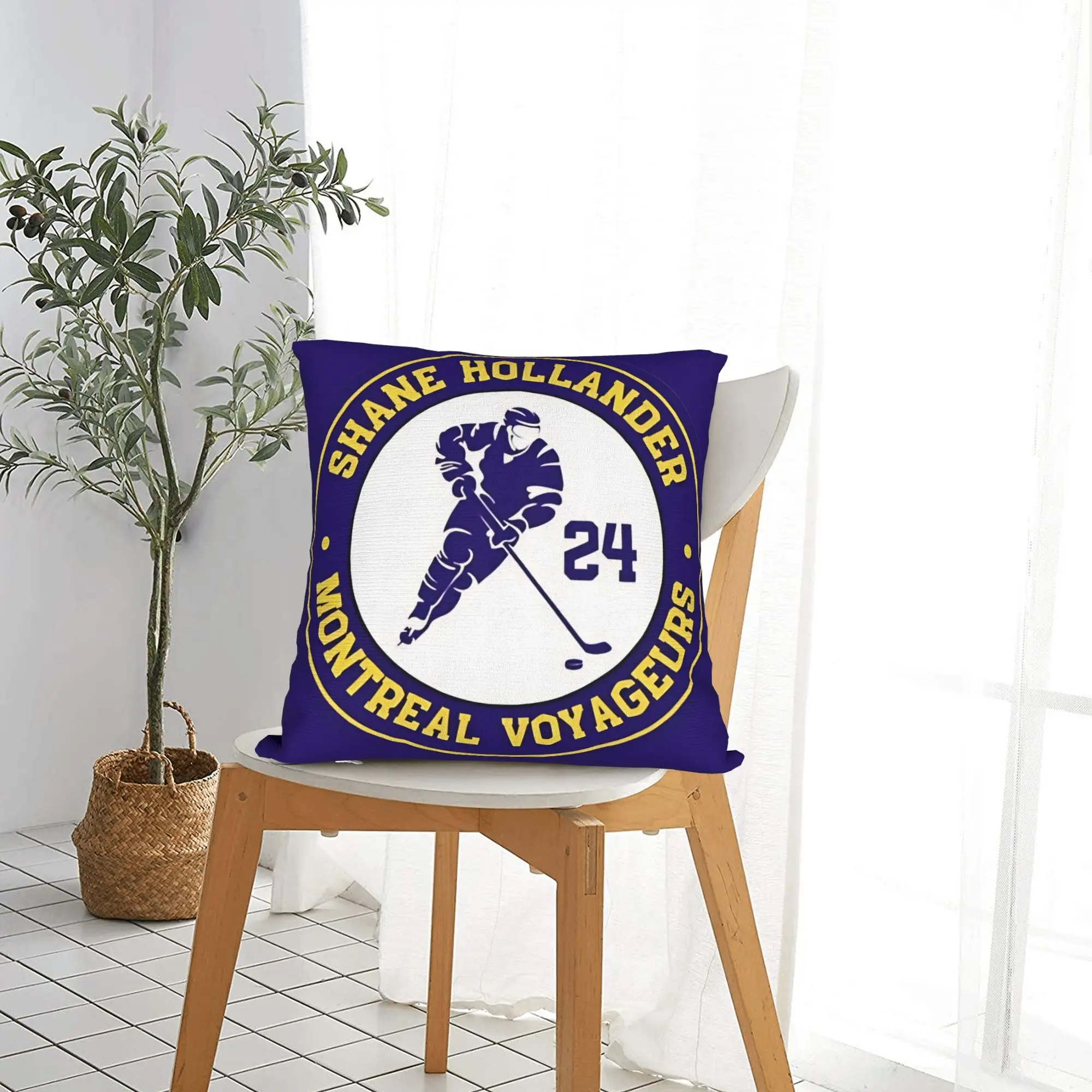 Hollander 24 Hockey Square Pillow Covers Polyester Seat Heated Rivalry Cushion Case Cute Decorative Pillow Cover 45*45