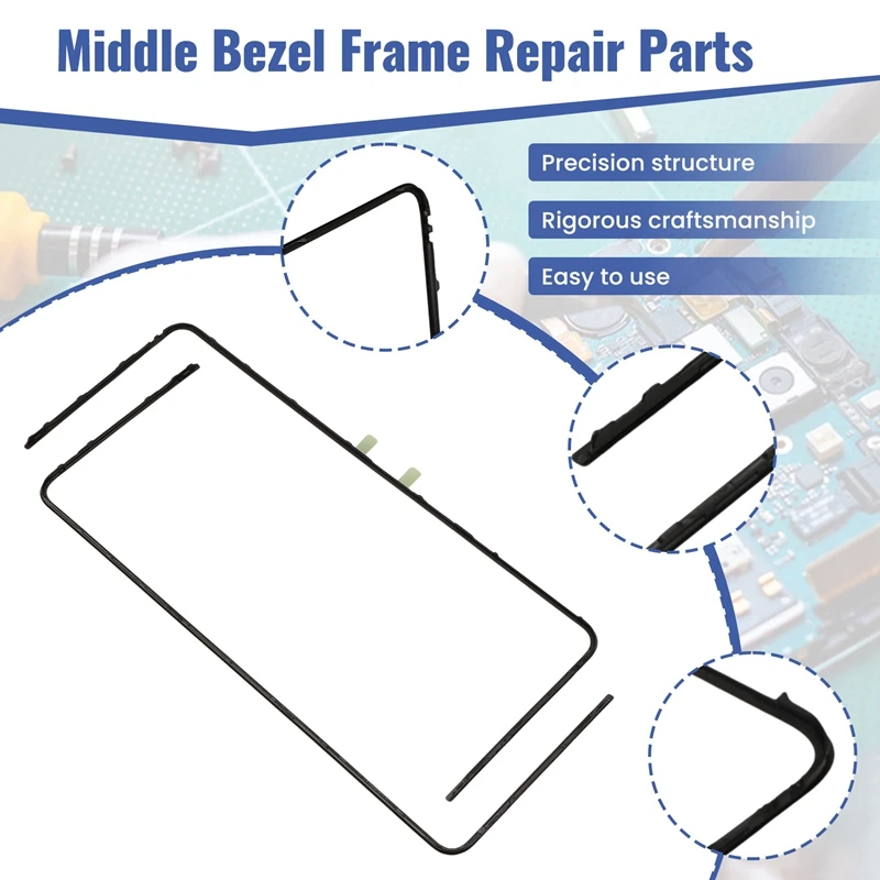 Pièces de réparation de cadre de lunette moyenne pour Samsung Z, support d'écran LCD, remplacement de plaque de Hébergements eur, possède 5