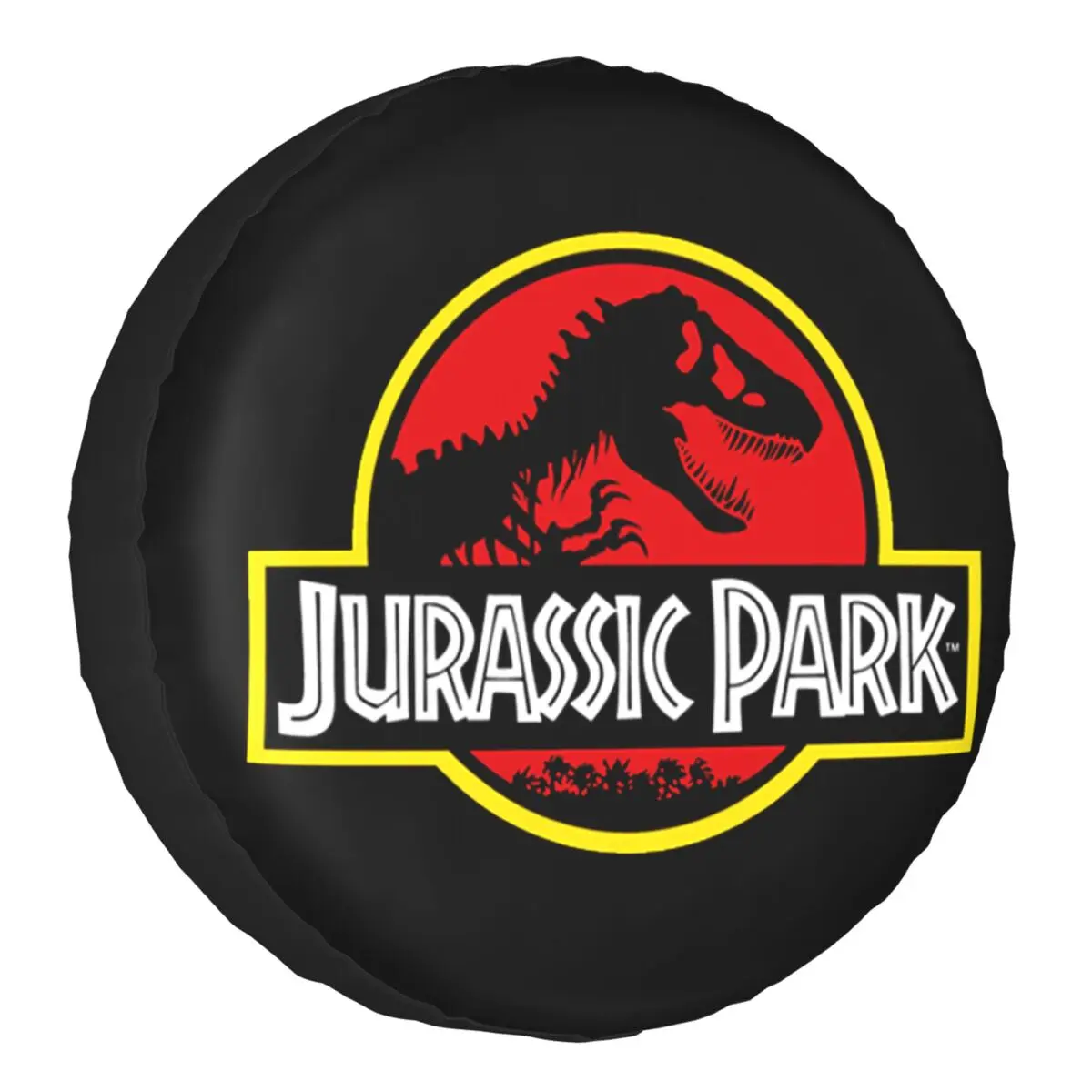 Custom Jurassic Park Spare Tire Cover Case Bag Pouch Weatherproof Dinosaur World Wheel Covers for Mitsubishi Pajero Inch