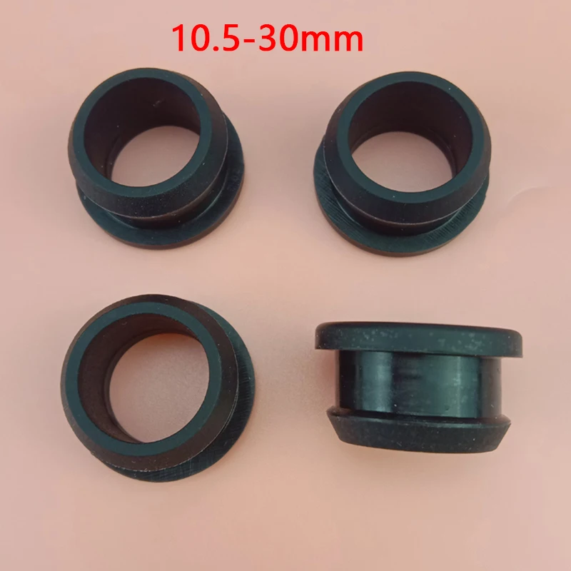 10pcs Black 4.5mm-60.6mm Silicone Rubber Snap-on Grommet Hole Plugs End Caps Bung Wire Cable Protect Bush