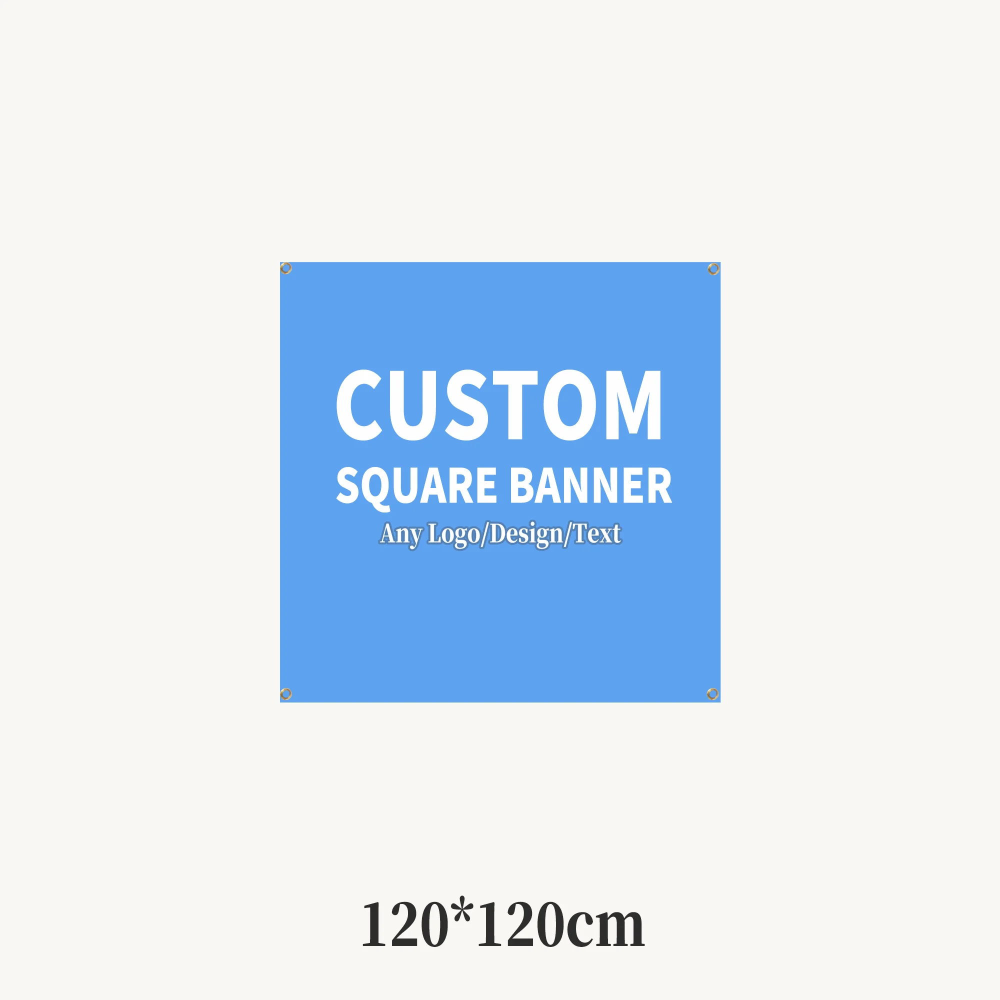 1 Stück individuelles, einseitiges, quadratisches Polyesterbanner mit 4 Ösen zum einfachen Aufhängen, perfekt für die Dekoration von Heimpartys
