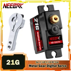 NEEBRC 21g Micro Digital Servo Metal Gear Motor Waterproof for 1:18 1:16 RC Car HYPER GO WLTOYS 144001 Truck Plane MN99S MN78