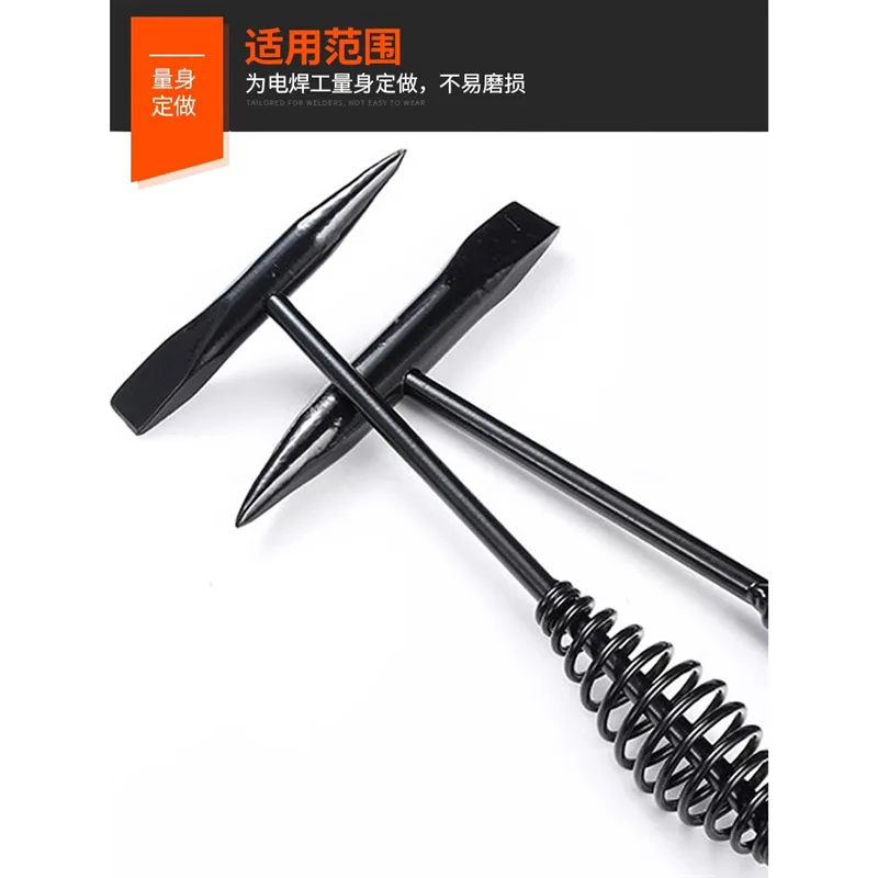 for Welding Machinists Hammer Multifunctional Double-Headed Hammer Slag Hammer Spring Welding Slag