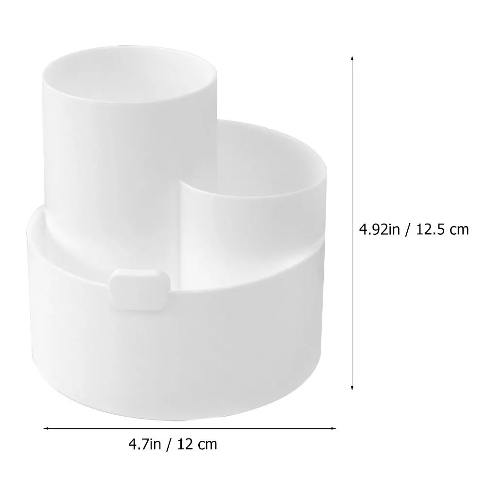 Rotating Pen Holder Premium Plastic Multi-Grid Desktop Storage Box Stationery Organizer Makeup Brush Container Office