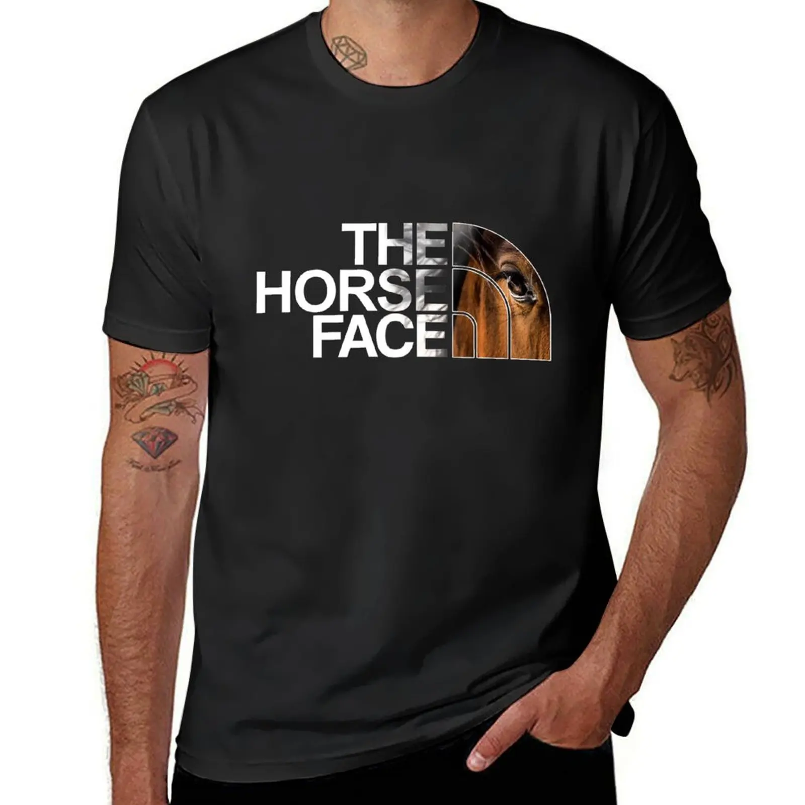 

THE HORSE FACE T-Shirt anime t shirts valentines clothes shirts graphic tees T-shirts man clothes for men