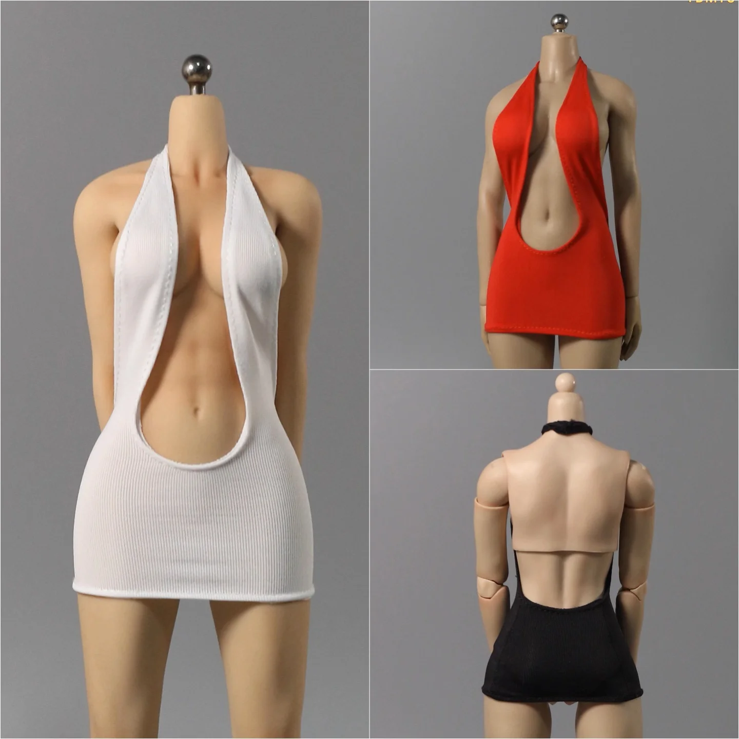 

DMTOYS 1/6 DF087 Висящее короткое платье с вырезами подходит для фигурок тела 12 дюймов