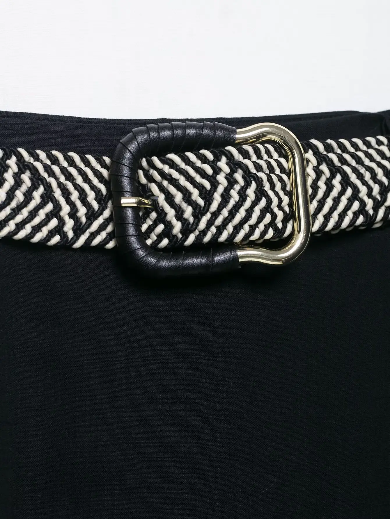 2025 new summer women's clothing casual simple versatile matching belt high waist loose mid-length skirt