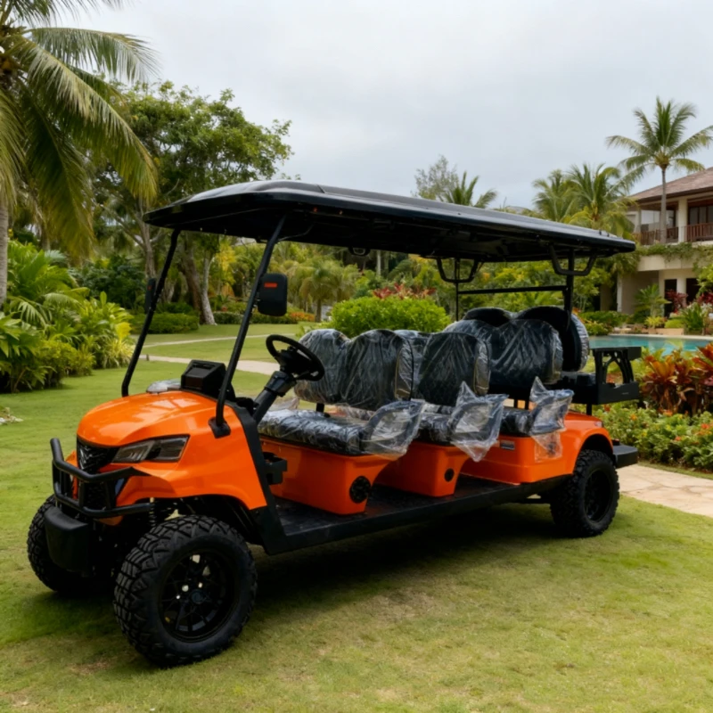 تعزيز خاص عربة جولف كهربائية تعمل بالطاقة الشمسية 48 فولت 8 مقاعد عالية الطاقة بسعر منخفض عربة جولف معتمدة من CE #3
