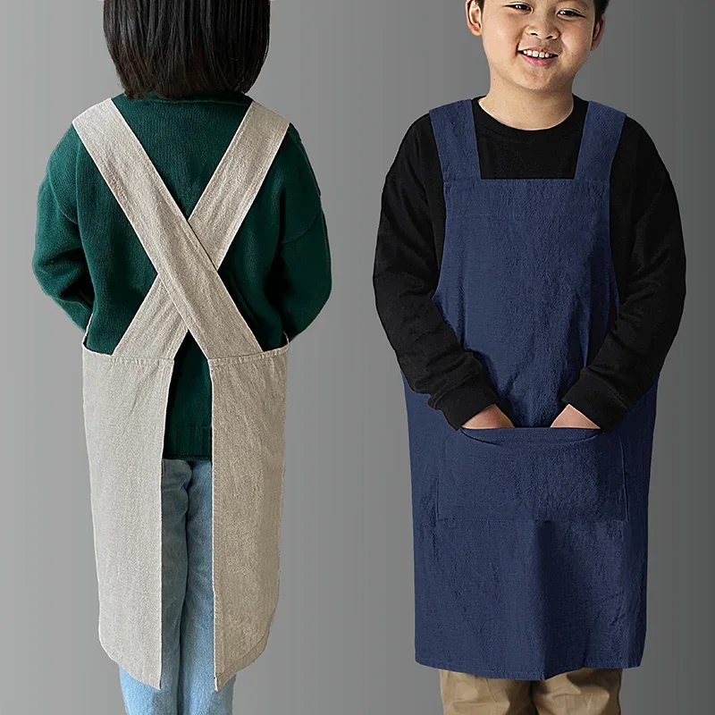 New Children Apron Studio Coveralls Waterproof Kindergarten Pottery Clay Class Clothing Strap Painting Clothing
