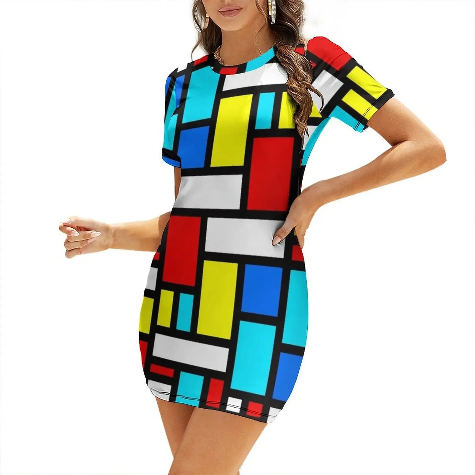 

Bauhaus-esque Mid Century Modern 4 Short-Sleeved Dress Long veiled dresses dress for women 2025 summer dress prom clothes