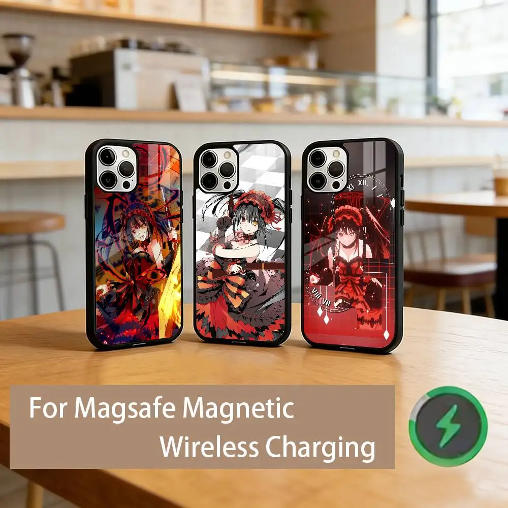 

K-Kurumi T-Tokisaki D-DateALive Phone Case Magnetic with Magsafe Wireless Charging For iPhone17,16,15,14,13,12,11 Plus,Pro