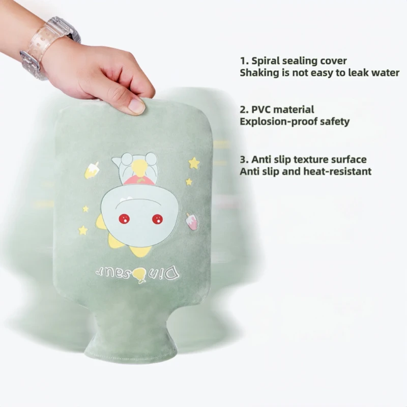 women's explosion-proof hot water bag.Thick PVC insulated hot water bottle, both hot and cold for long-lasting warmth