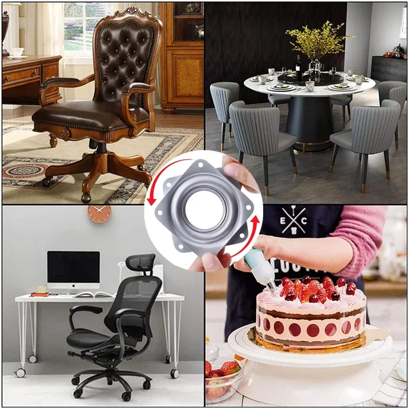 Heavy Duty Lazy Susan Bearing Turntable Boat Seat Swivel Plate Base 360 Degree Rotating Display Stand Furniture Hardware