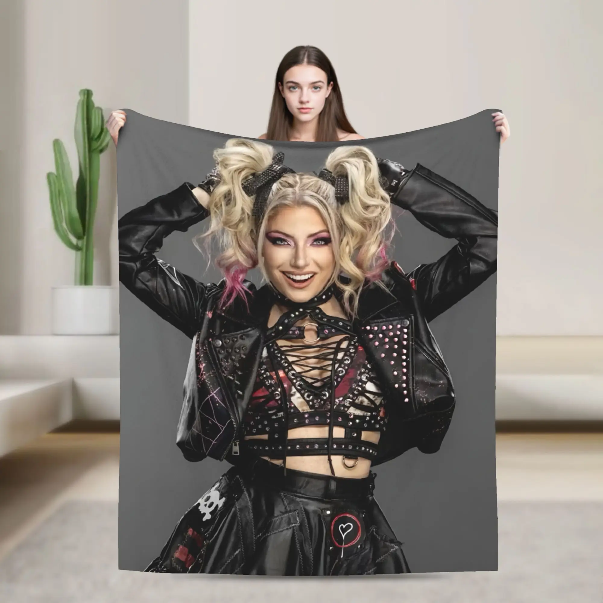 A-Alexa Bliss Blanket Lightweight Warm Wrestler  Throw Blankets for Couch 50x60 Inches Multiple Sizes Throws And Blankets