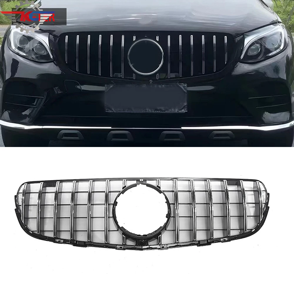 

for Mercedes-Benz GLC Class X253 C253 W253 5-Door SUV Coupe 2016 - 2019 GT Grill Front Bumper Racing Grille Car Decoration