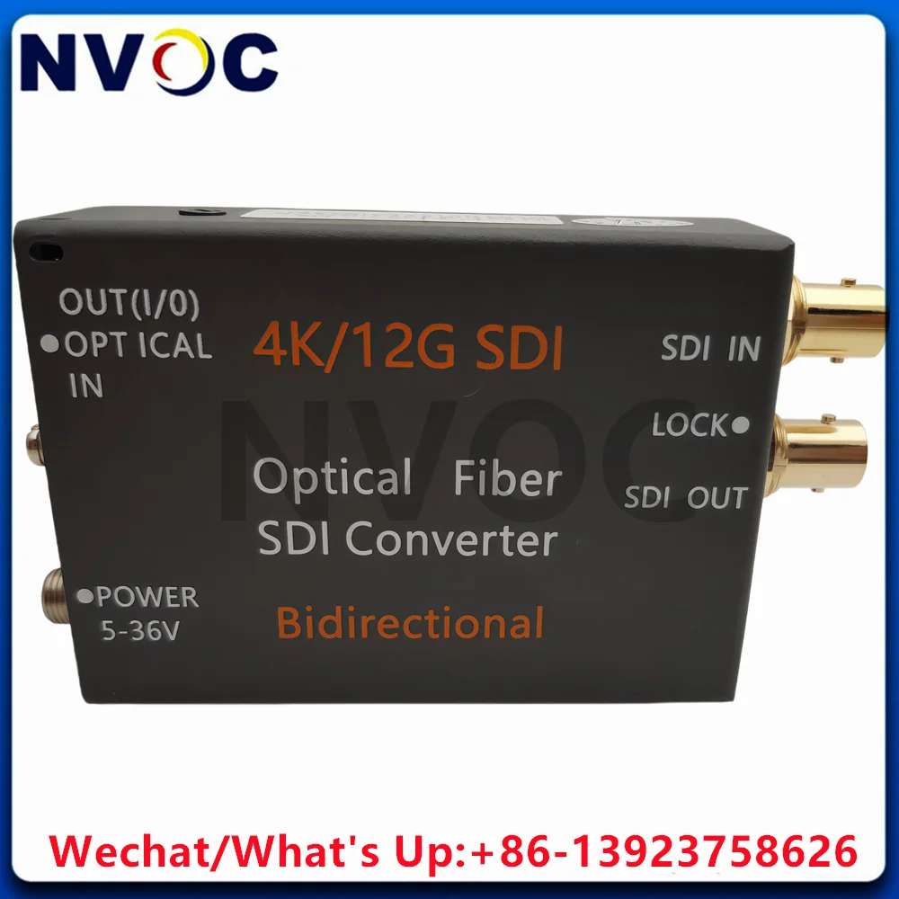 1Pcs 1Ch Bidirectional 4K/12G SDI Fiber Optic Converter/Extender/Transceiver With 12G SFP Duplex 1310nm LC SFP  Module