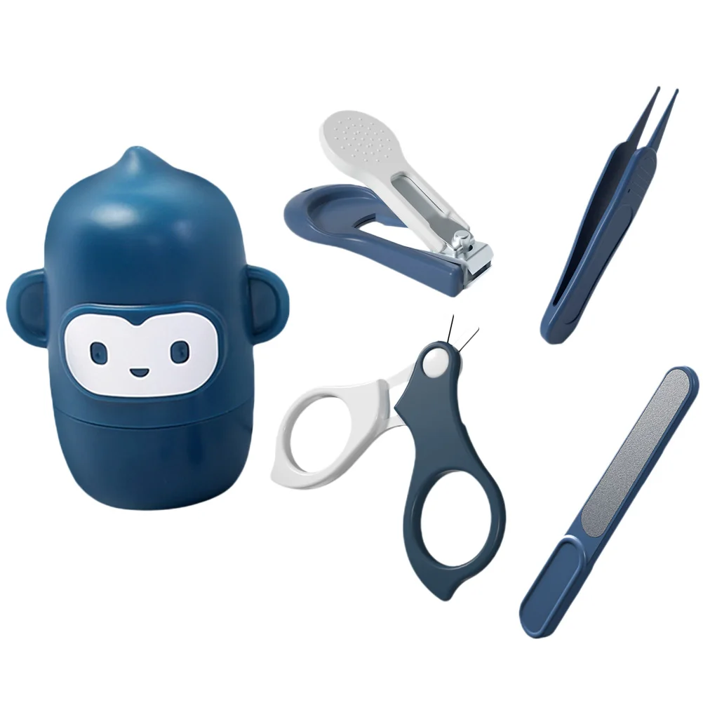

Baby Nail Clipper Set Scissors Files ABS TPE Stainless Steel Safe Toddler Manicure Kit Nail Care Tools Infant Grooming