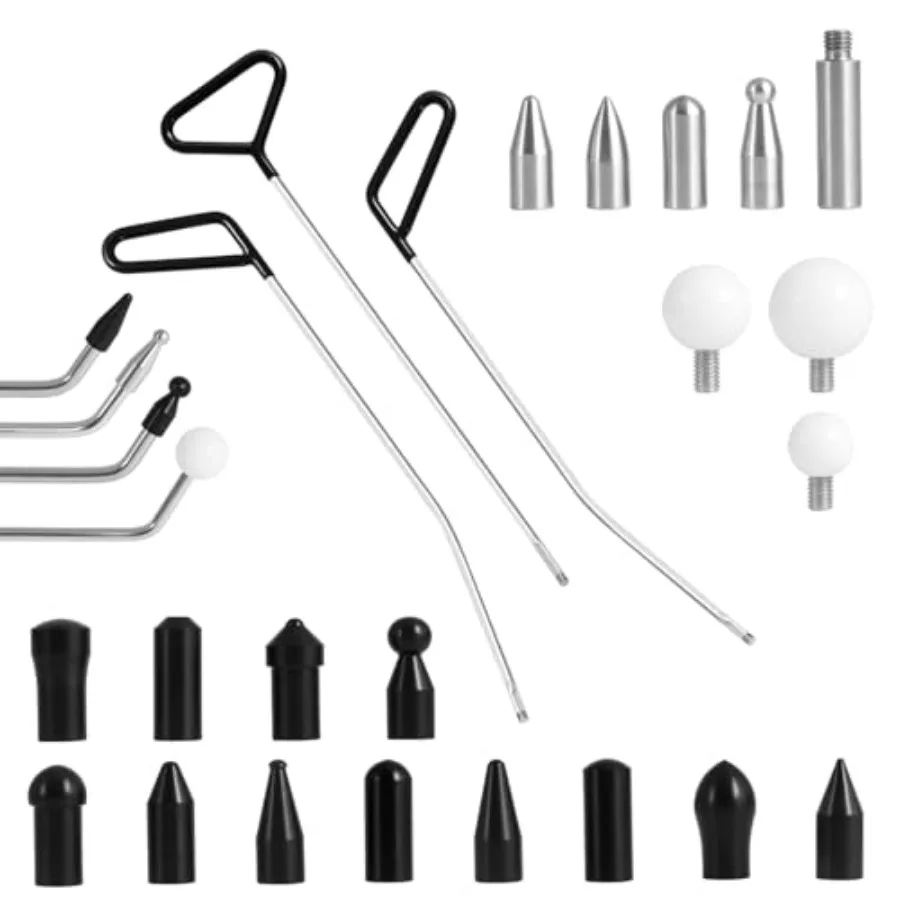 

Paintless Dent Repair Tools 6 Pieces of Dent Removal Rods with Awl Head Paintless Dent Removal Kit Car Auto Body Dent Removal o