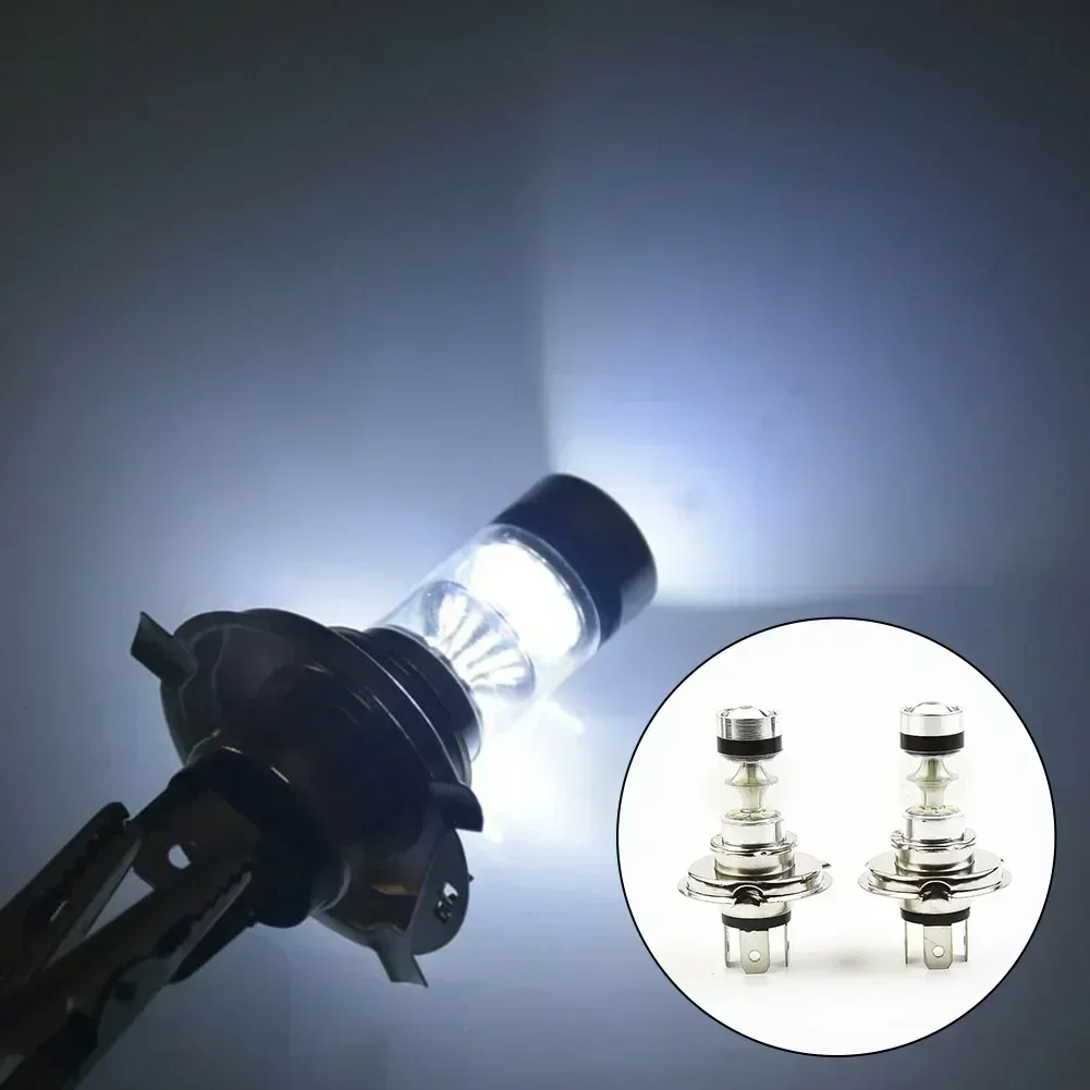 2x High Quality Led Car Fog Light H4 8000K White Light Super Bright Fog Lamp Bulb High/Low Beam For Car Truck