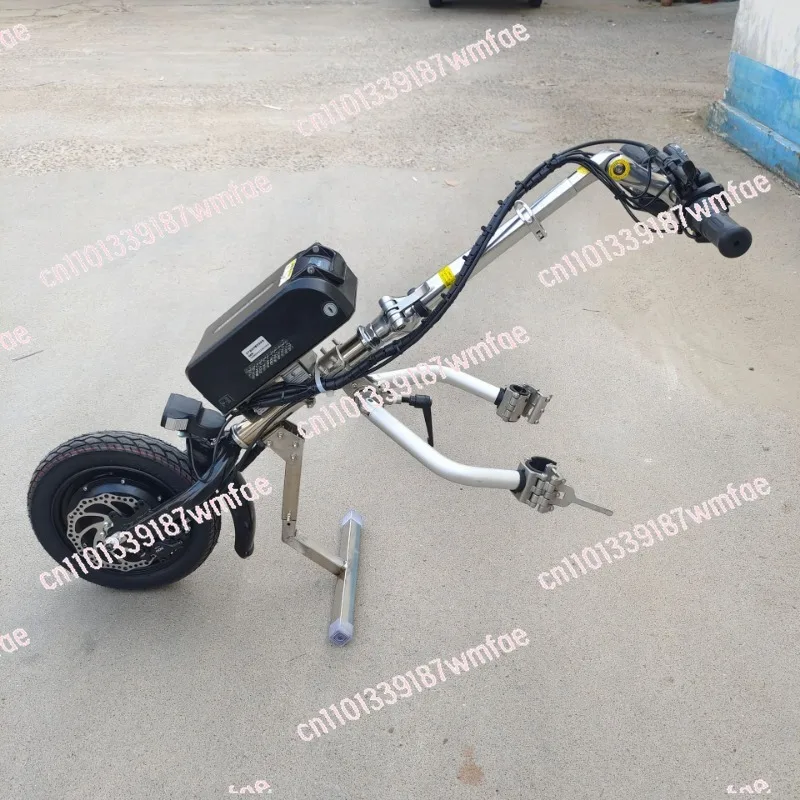 Lithium Battery Wheelchair Electric Drive Head, Motorized Front Attachment for Sports Folding Wheelchair Outdoor Mobility Aid
