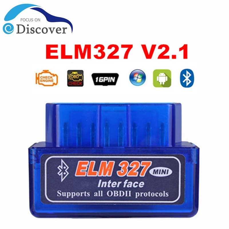 Super ELM327 Bluetooth V2.1 OBD2 Scanner BT ELM 327 OBD2 IOS OBD Protocol Code Reader Diagnostic Tool Mini ELM327 2.1