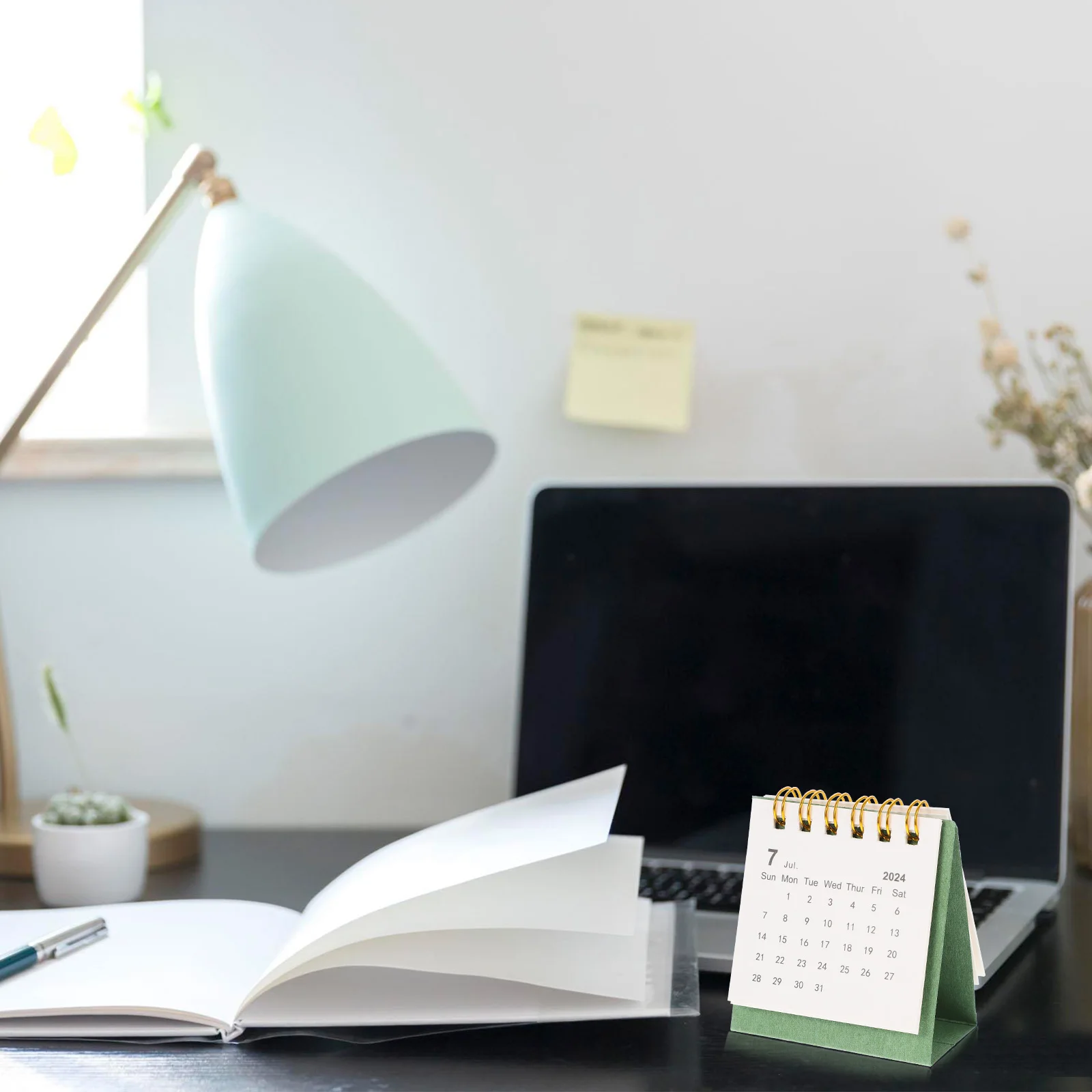 

Mini Desk Calendar 2024 Thick Paper Standing Flip Monthly Calendar Daily Use Office Accessories Household Home Supply Decorative