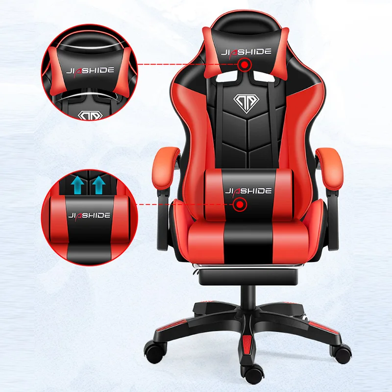 Ergonomic Gaming Chair with Footrest and Massage Function for Ultimate Comfort