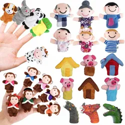 Mini juego de marionetas de dedo, suministro de tela para festivales, regalos para niños, recuerdos de fiesta, día de los niños, accesorios de actuación de Navidad TMZ