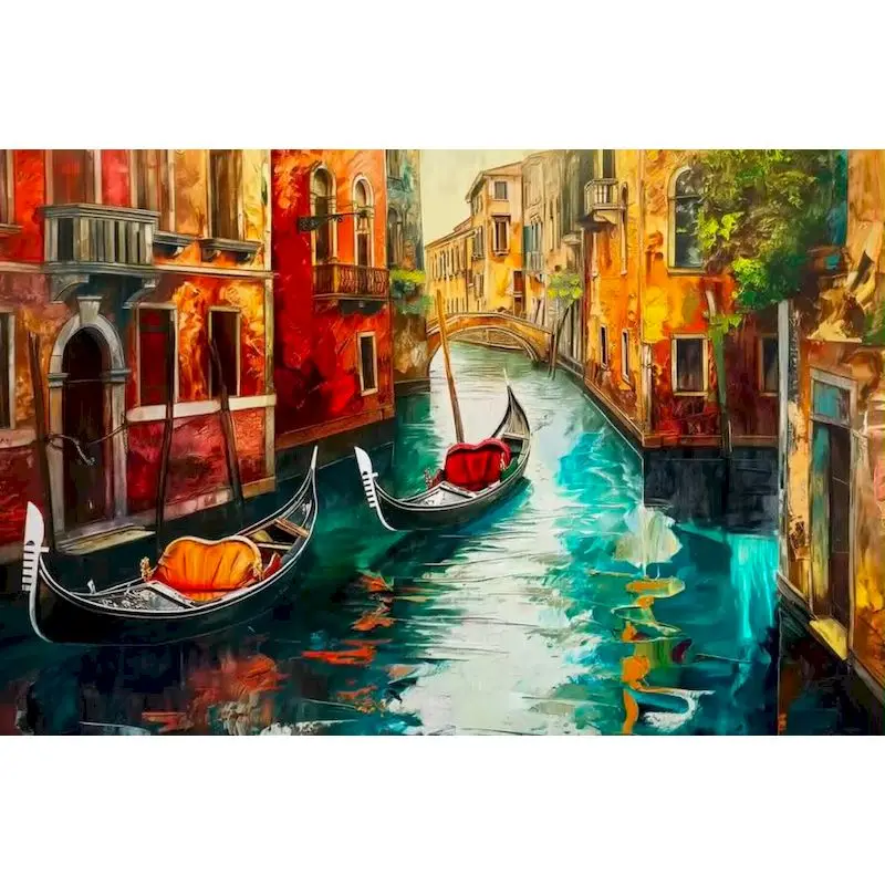 

GATYZTORY Town Paint By Numbers Home Decor Digital Oil Number Painting Kits Scenery Crafts Gift Handmade Drawing By Numbers