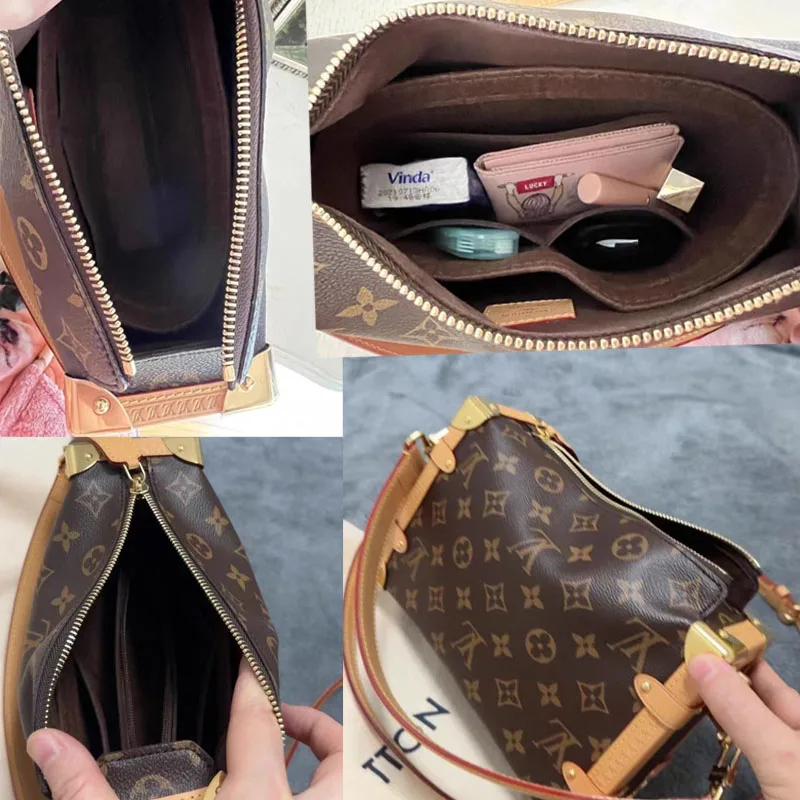 【Soft and Light】Bag Organizer Insert For LV Side Trunk PM MM Organiser Divider Shaper Protector Compartment Inner