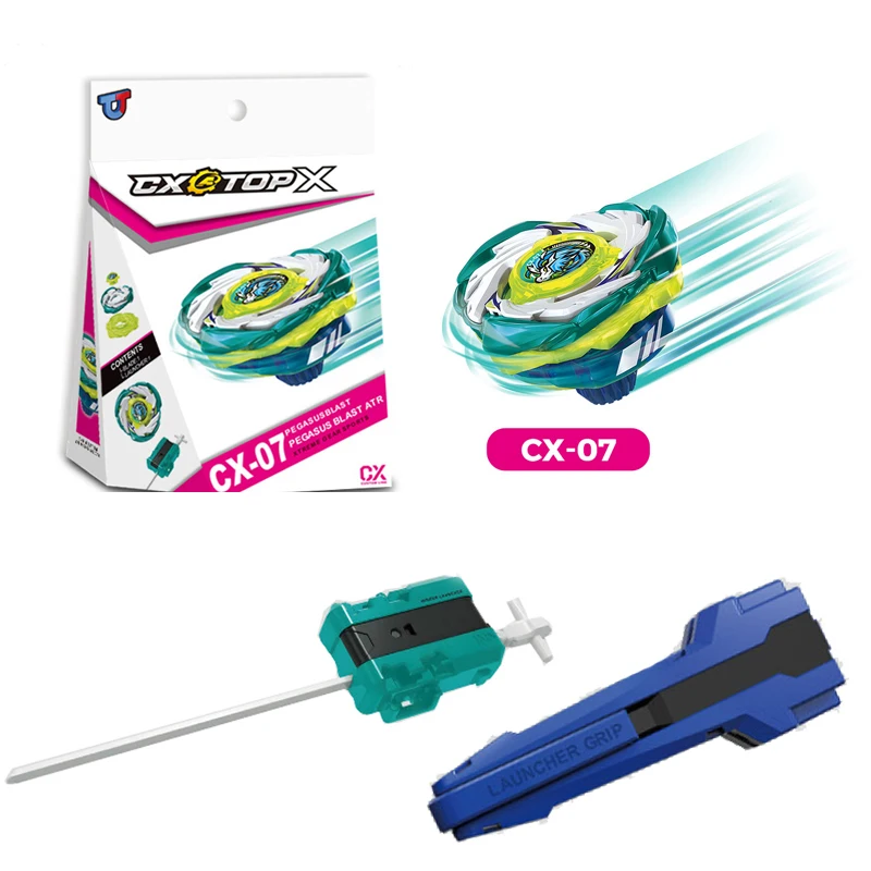 Bey X CX-07 Starter Pegasus Blast with Ripcord and Grip Set Christmas Halloween Gift, Gyro Spinning Toy Battle Top Game