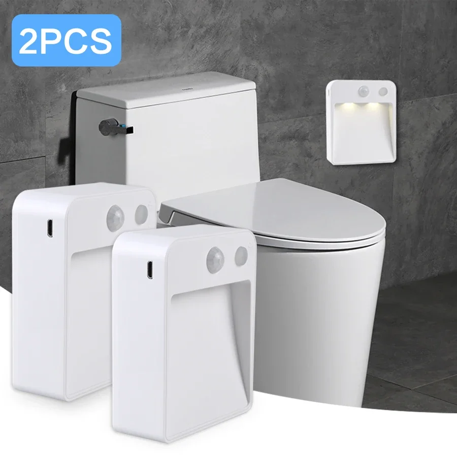 Motion Detector Lamp with Batteries, LED Lights with Motion Sensor - for Bathroom Toilet Night Light, Kitchen Cabinet, Staircase