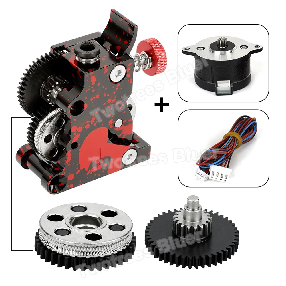 

HGX LITE 2.0 Dual Gear Extruder Hard Steel Reduction Gear High Speed Motor For Ender 3V2 PRO CR10 VORON2.4 3D Printer Parts