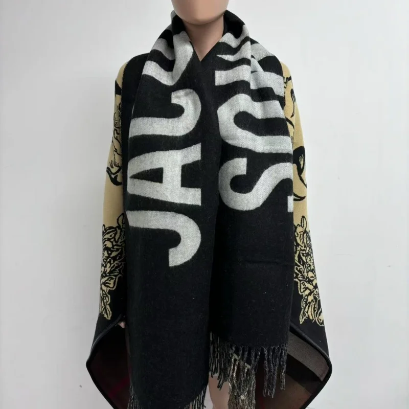 

2025 New Winter Women's Scarf Luxury Design Double sided Cashmere Feel Scarf Warm Scarf Brand Direct Sales Tassel Shawl