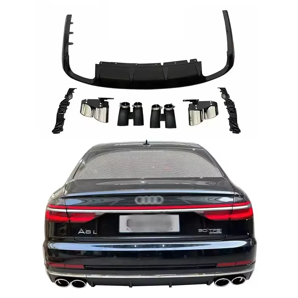 2022 new design Body kit for Audi A8 D5 2018-2023 change to S8 model PP plastic front bumper and rear diffuser