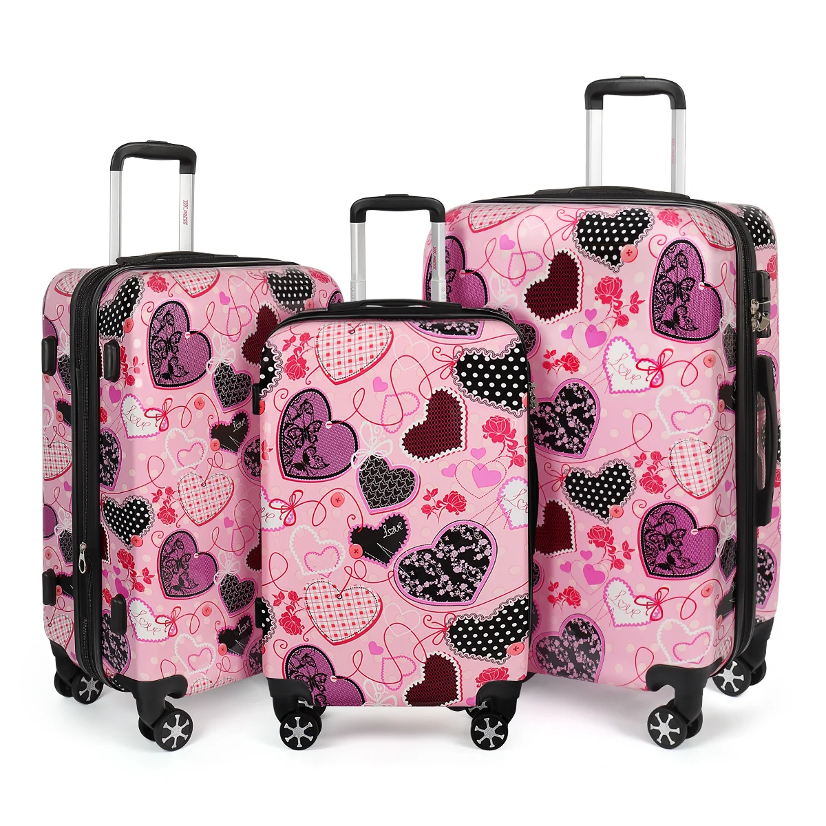 3 Piece Hardshell Luggage Set Durable Expandable Suitcase w/Spinner Wheels &TSA Lock Lightweight Travel Suitcase Set 20"/24"/28