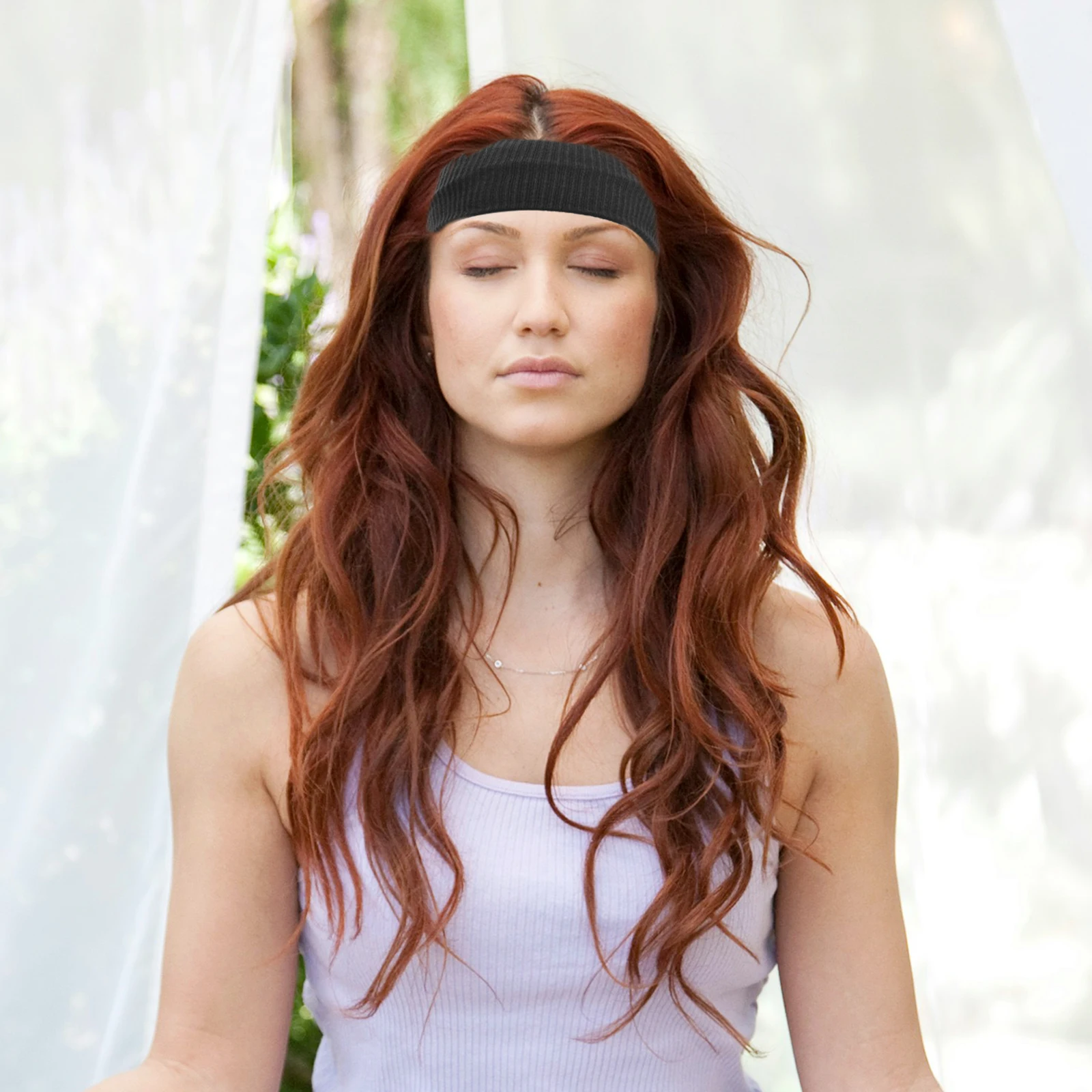 

6 Pcs Sports Headband Pure Color Knit Wide Yoga Retro 6 Colors Pink Gray Khaki Blue Black Workout Accessories Women Hair Care