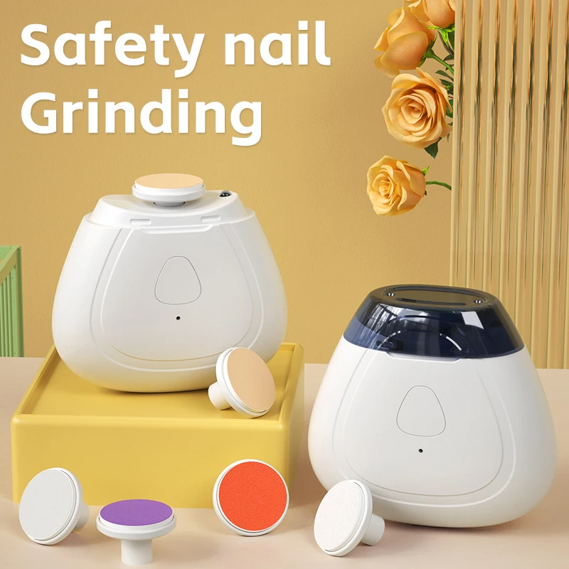2 في 1 الكهربائية مسمار المقص القاطع مع مصباح ليد التلقائي طاحونة الأظافر المتقلب للطفل الكبار أدوات مانيكير صغيرة العناية بالأظافر